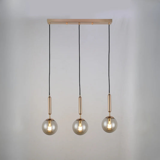Hanglamp Cairo – Amber Glas – Eettafel 50 cm – afbeelding 2