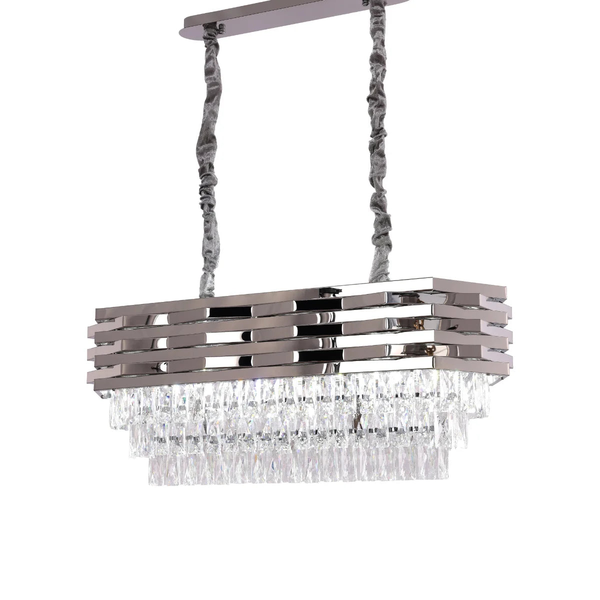 Hanglamp Chryso – Kristal Chroom – Eettafel 80 cm – afbeelding 3