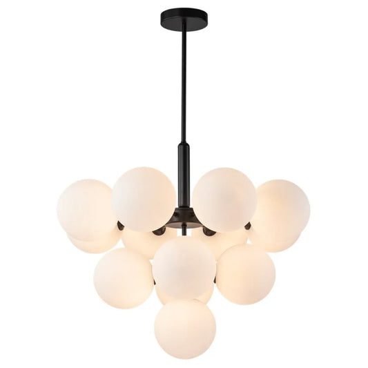 Hanglamp Kira – Opaal Glas Zwart – Ø60 cm – afbeelding 2