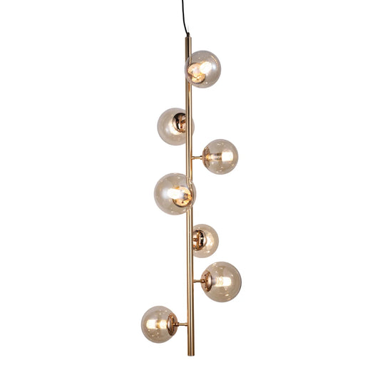 Hanglamp Lava – 7 Lichtpunten – Amber Glas – afbeelding 2