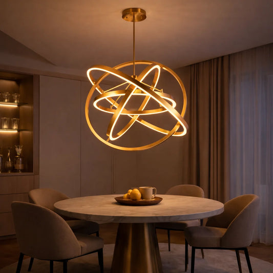 Hanglamp Noven – LED – Brushed Gold – 4 Ringen – afbeelding 2