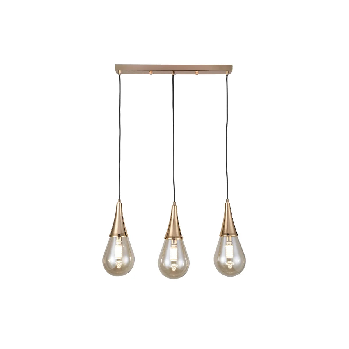 Hanglamp Orin – Amber Glas – Eettafel 50 cm – afbeelding 3