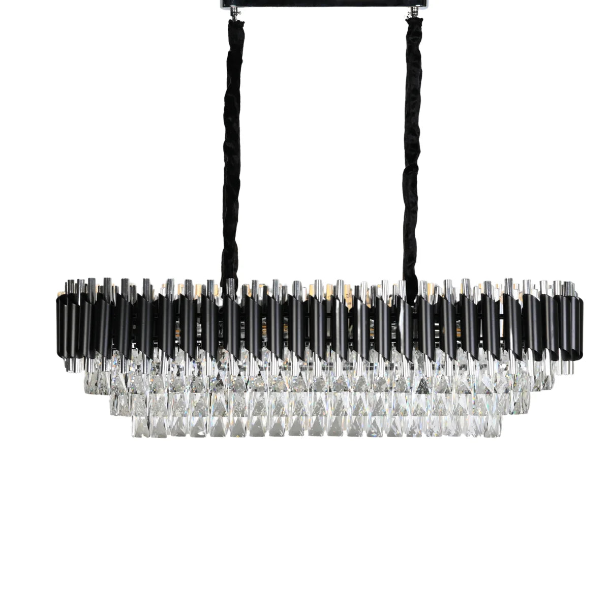Hanglamp Selene – Kristal Chroom Zwart – Eettafel 80 cm – afbeelding 3