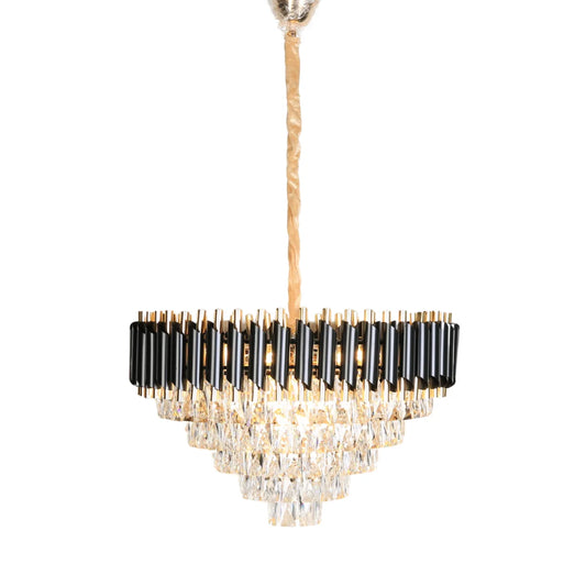 Hanglamp Selene – Kristal Zwart Goud – Ø60 cm – afbeelding 2