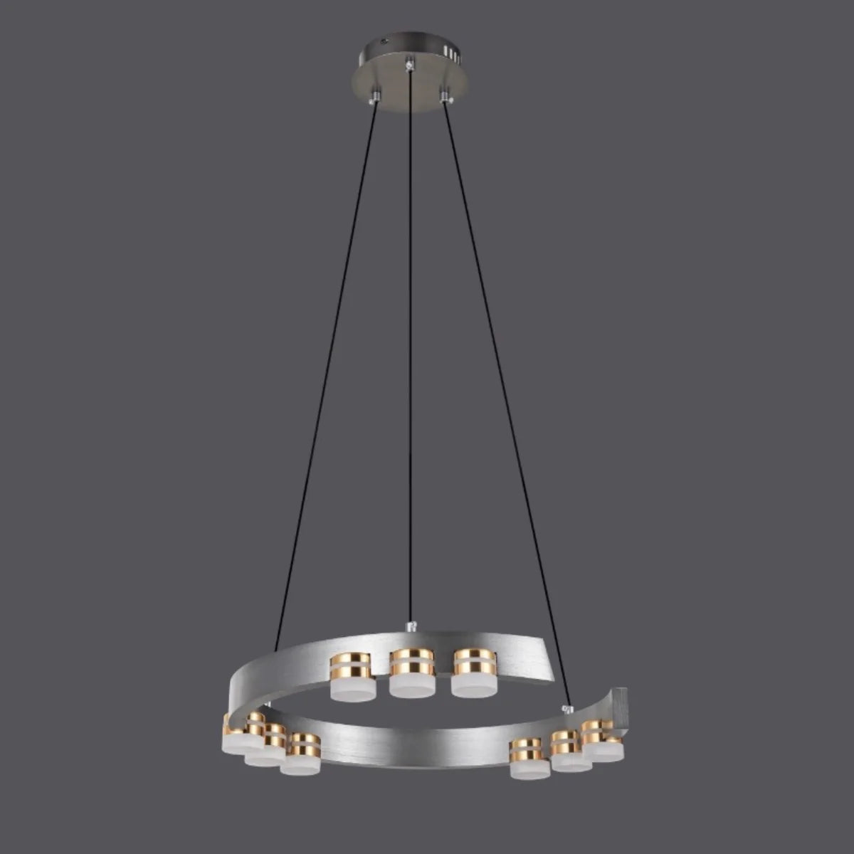 Hanglamp Celo – LED – Gun Grey – Ø45 cm – afbeelding 3