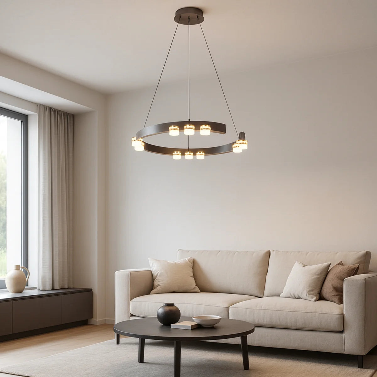 Hanglamp Celo – LED – Gun Grey – Ø60 cm