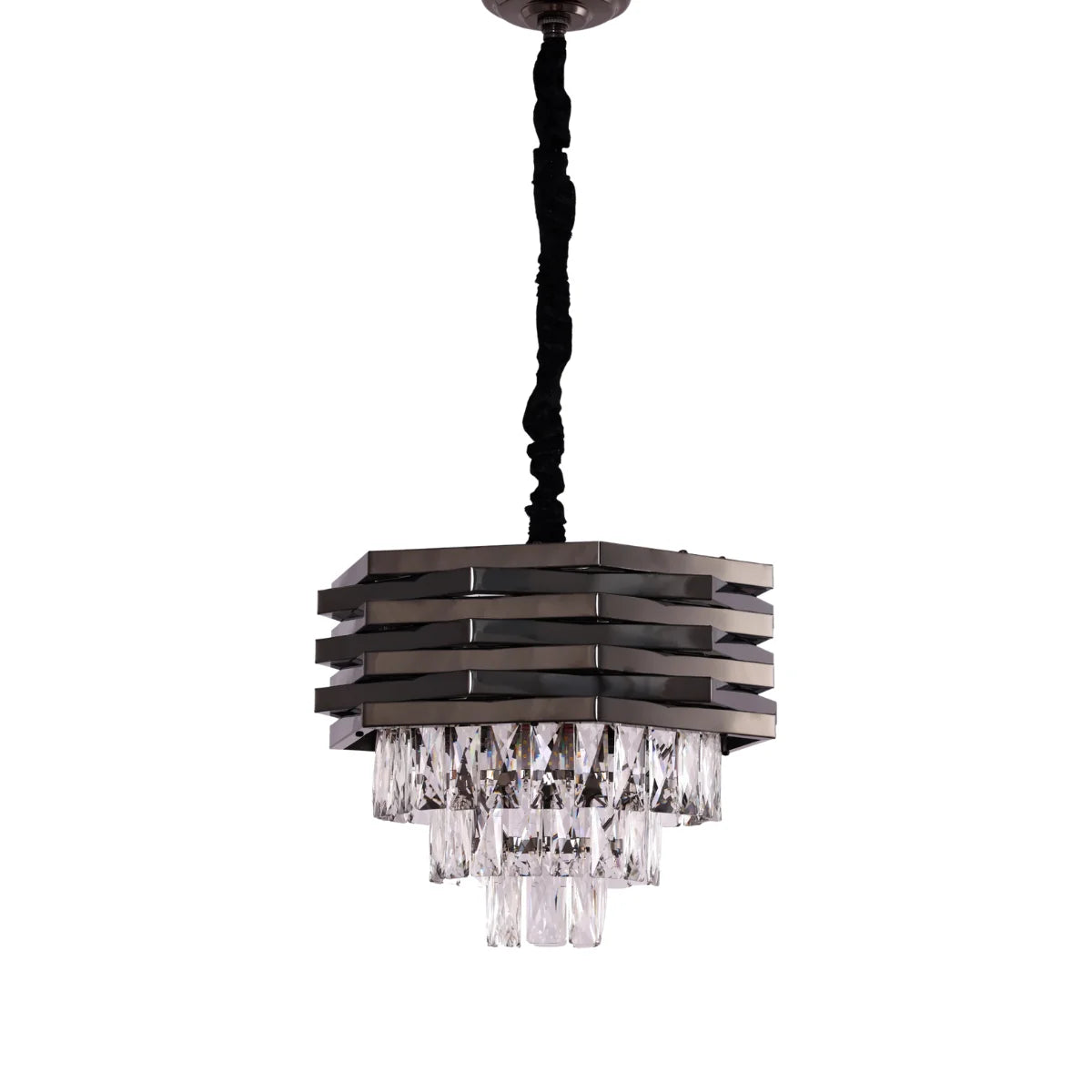 Hanglamp Chryso – Kristal Antraciet – Ø40 cm – afbeelding 3