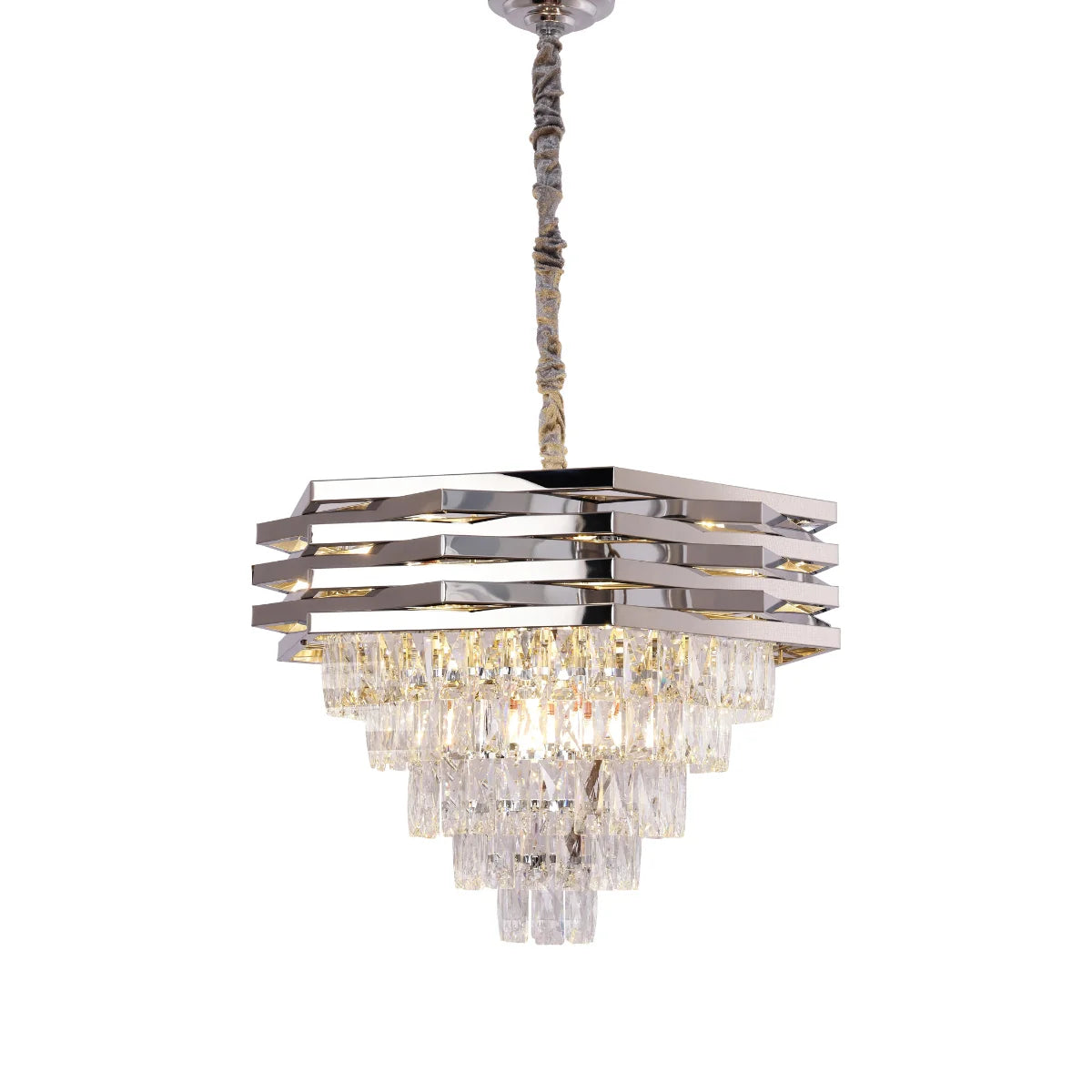 Hanglamp Chryso – Kristal Chroom – Ø50 cm – afbeelding 2