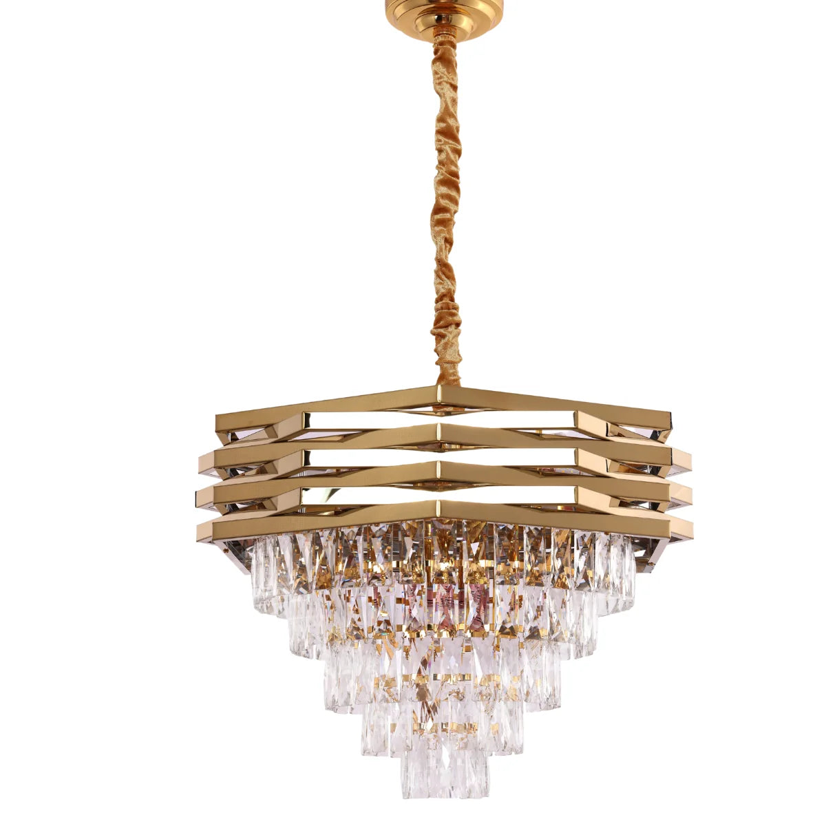 Hanglamp Chryso – Kristal Goud – Ø60 cm – afbeelding 3
