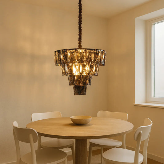 Hanglamp Creel – Antraciet Glas – Ø60 cm