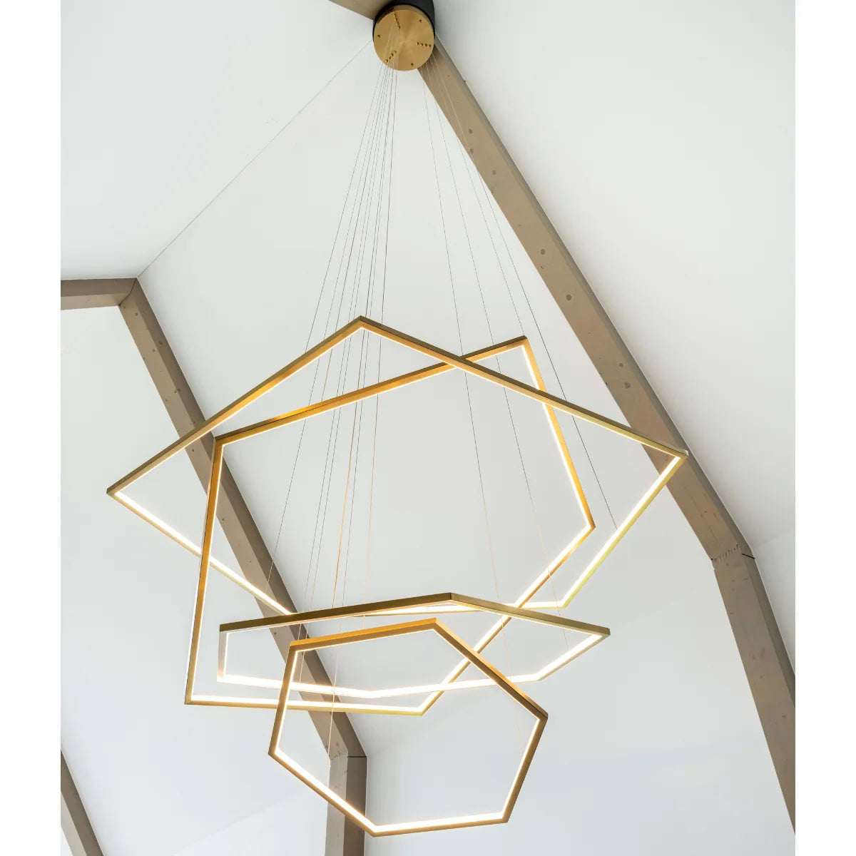 Hanglamp Isla – Brushed Gold – 6 Ringen