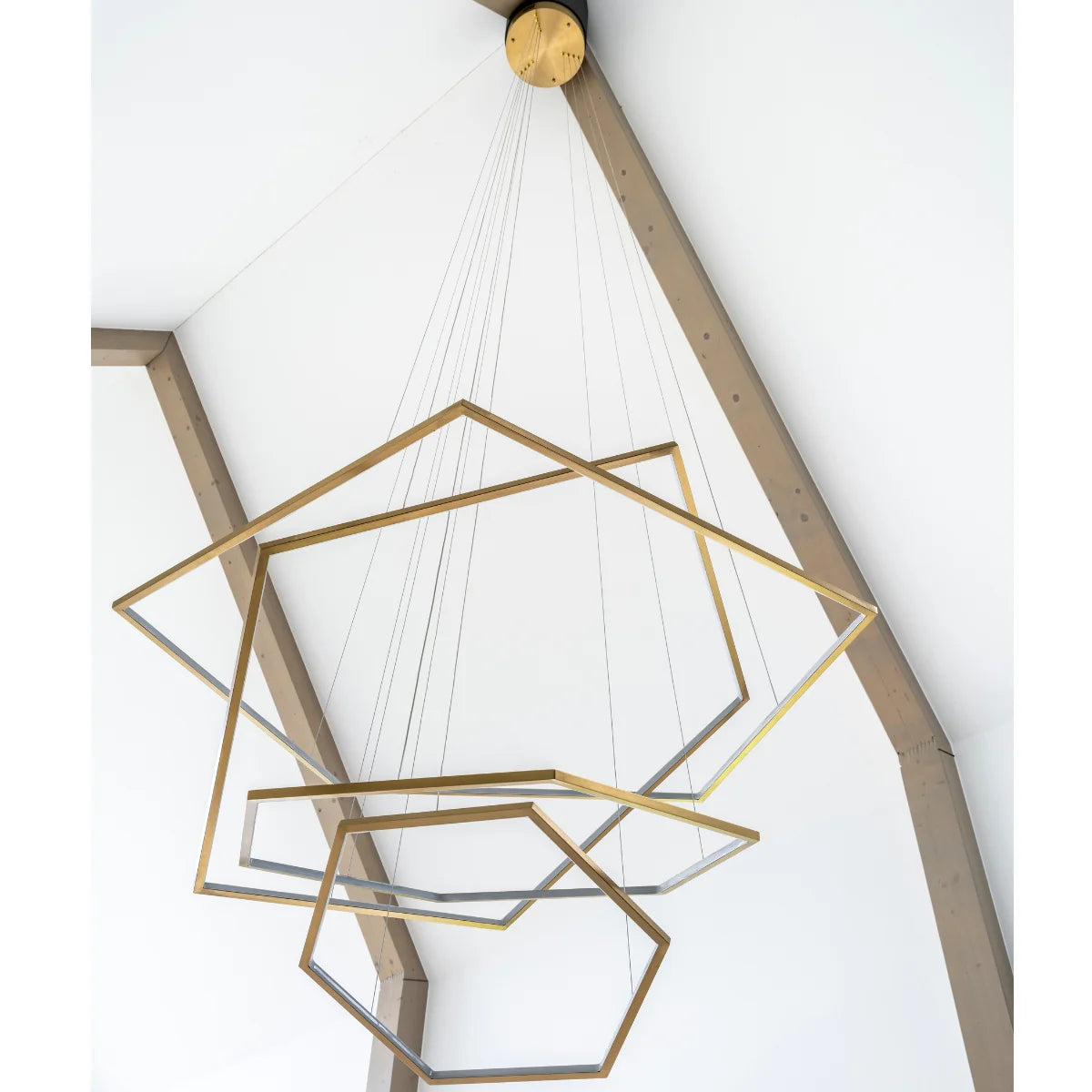 Hanglamp Isla – Brushed Gold – 6 Ringen – afbeelding 3