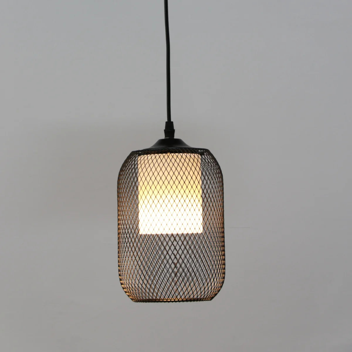 Hanglamp Kael – Opaal Glas Zwart – Ø15 cm – afbeelding 3