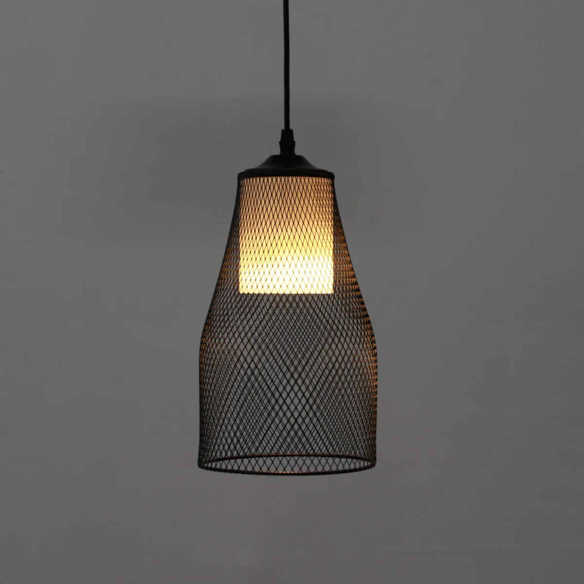 Hanglamp Kael – Opaal Glas Zwart – Ø17 cm – afbeelding 3