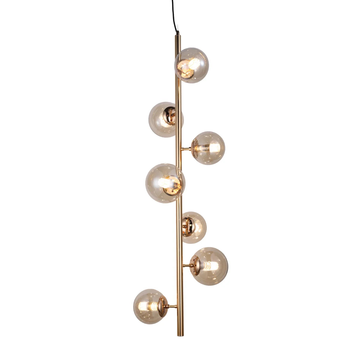 Hanglamp Lava – 7 Lichtpunten – Amber Glas – afbeelding 2