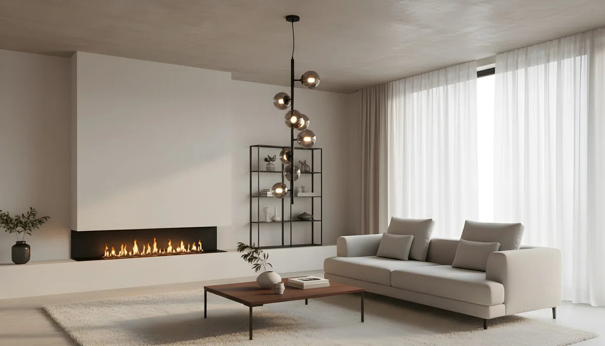 Hanglamp Lava – 7 Lichtpunten – Smoke Glas
