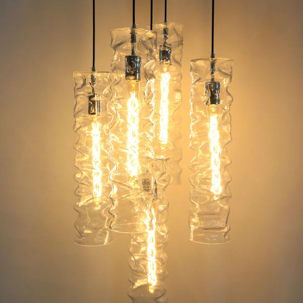 Hanglamp Lido – 5 Lichtpunten – Helder Glas – afbeelding 3