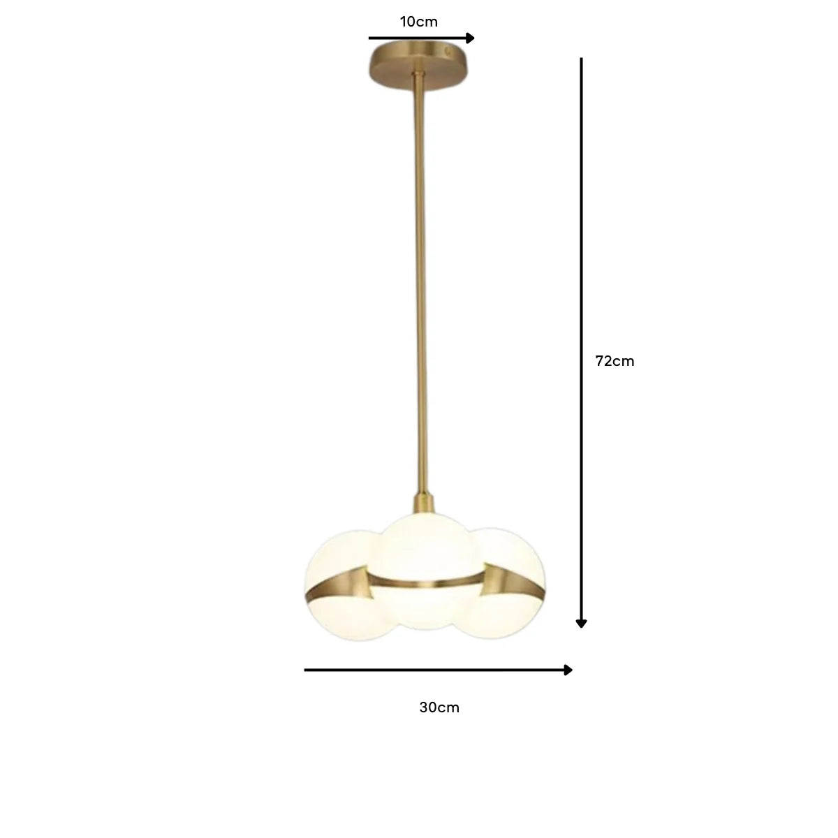 Hanglamp Lyse – 3 Lichtpunten – Brushed Gold – afbeelding 4