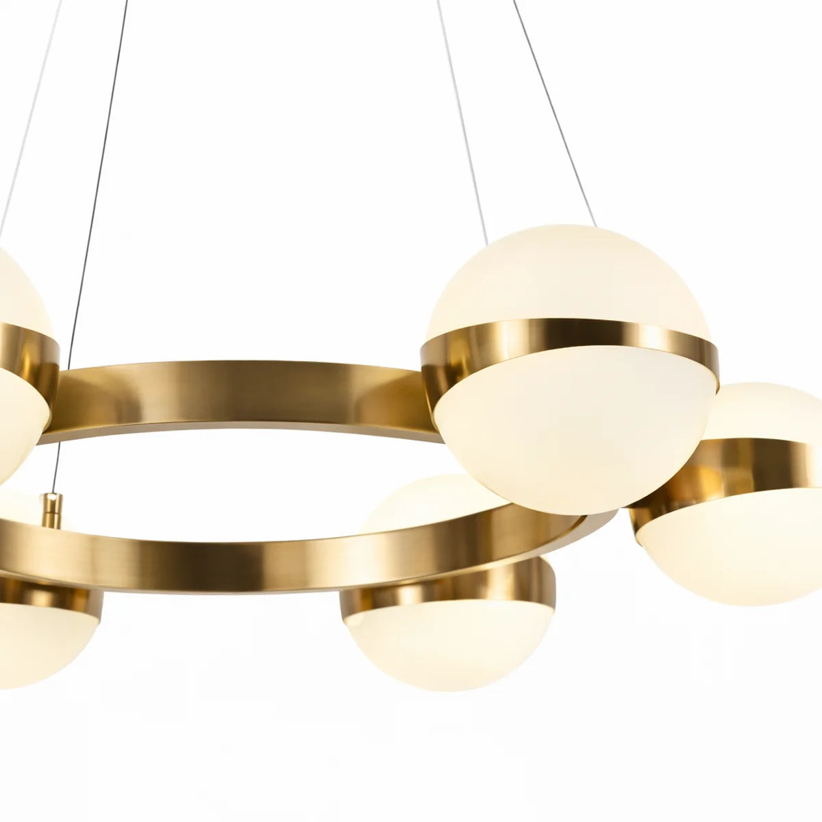Hanglamp Lyse – 6 Lichtpunten – Brushed Gold – Ø65 cm – afbeelding 3