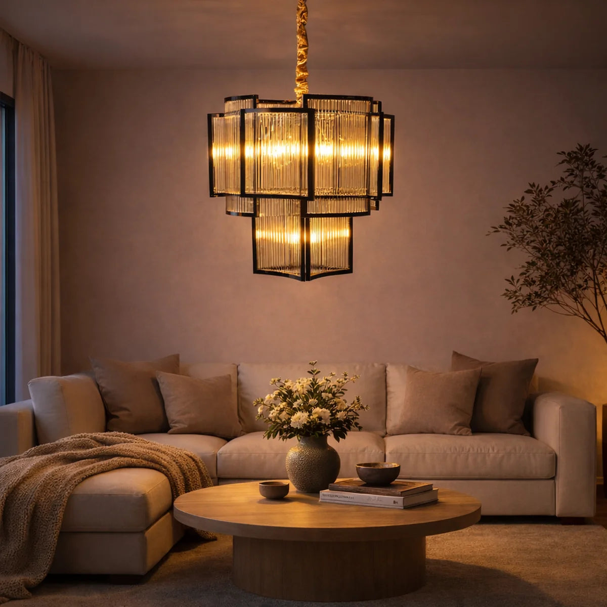 Hanglamp Nore – Helder Glas – Ø50 cm – afbeelding 2