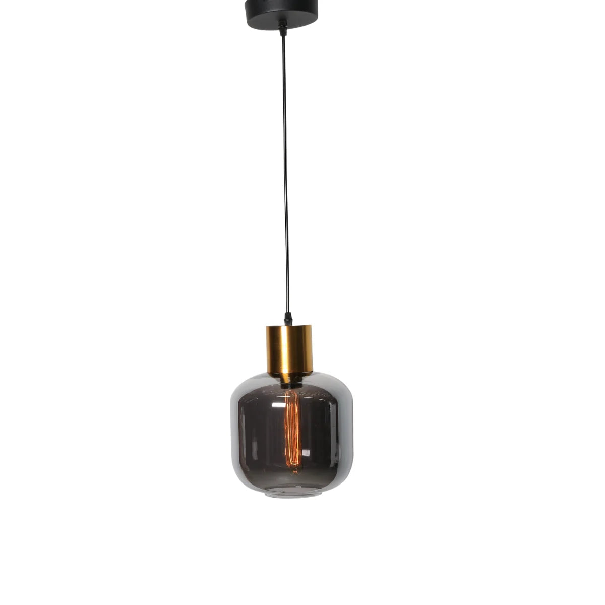 Hanglamp Nour – Smoke Glas Goud