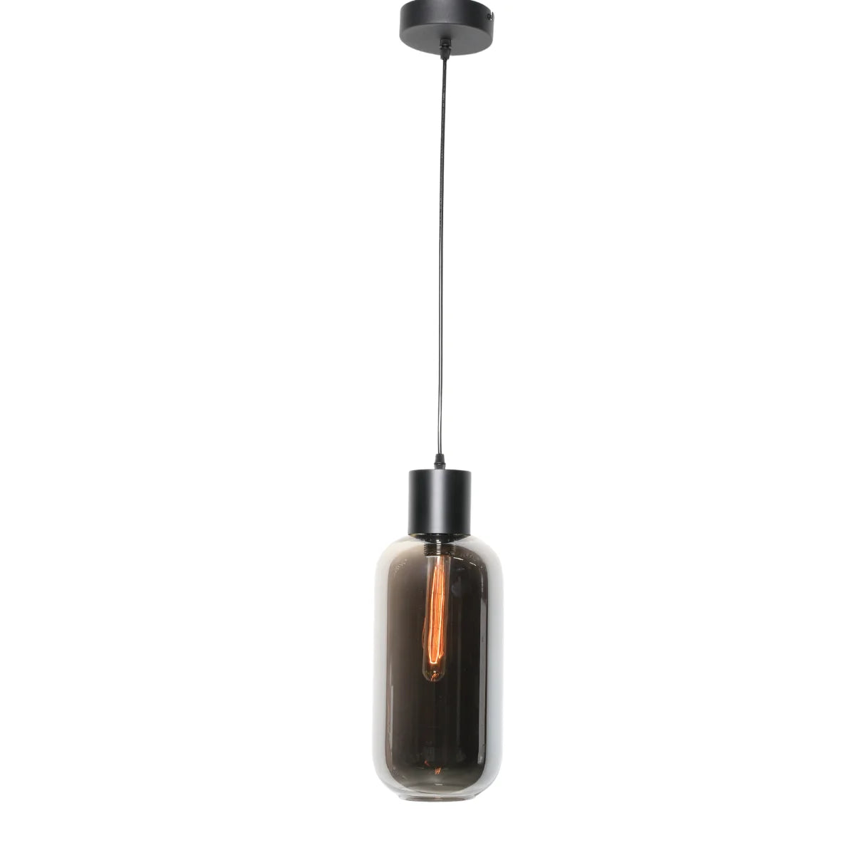 Hanglamp Nour – Smoke Glas Zwart