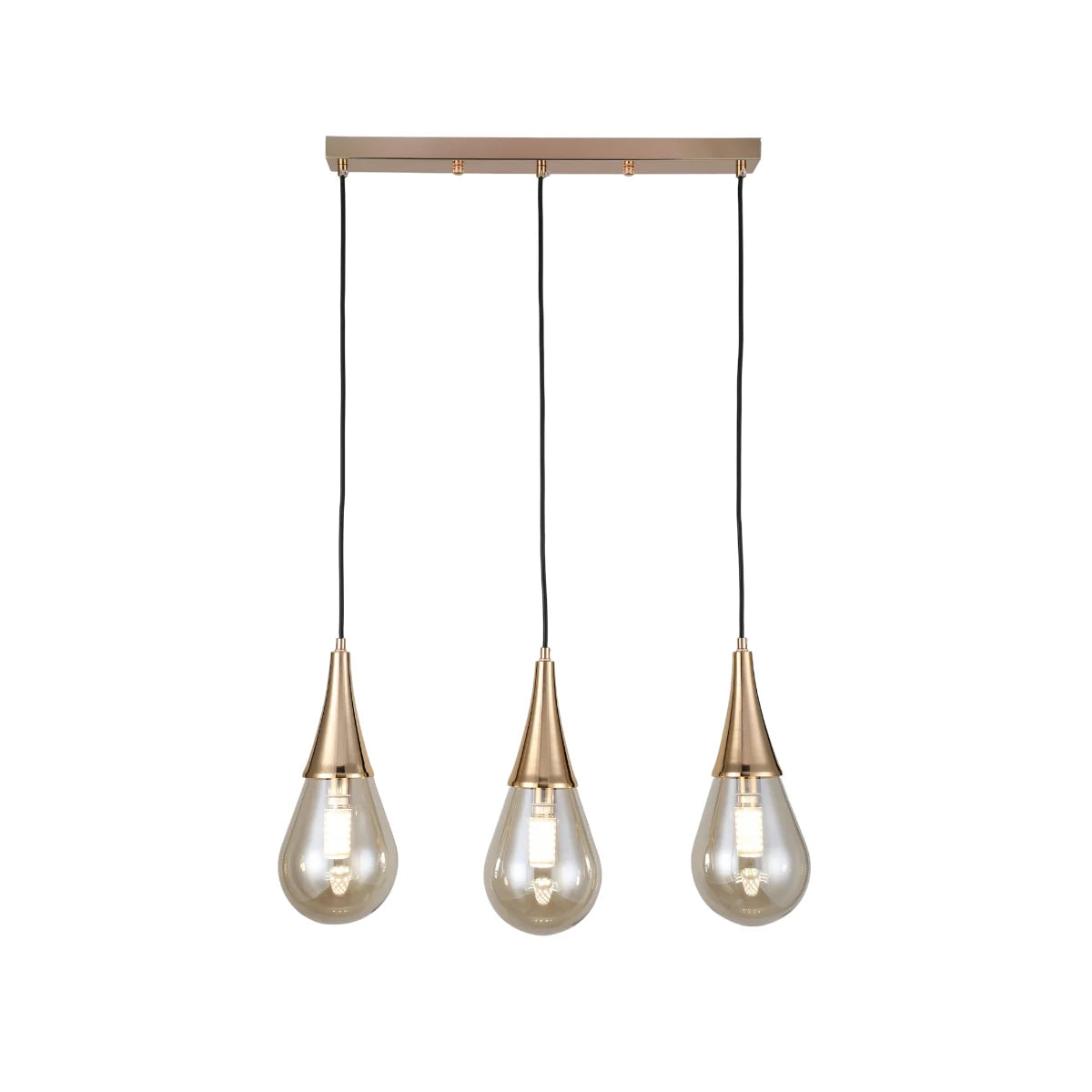 Hanglamp Orin – Amber Glas – Eettafel 50 cm – afbeelding 2