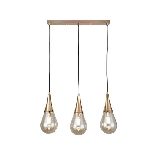 Hanglamp Orin – Amber Glas – Eettafel 50 cm – afbeelding 2