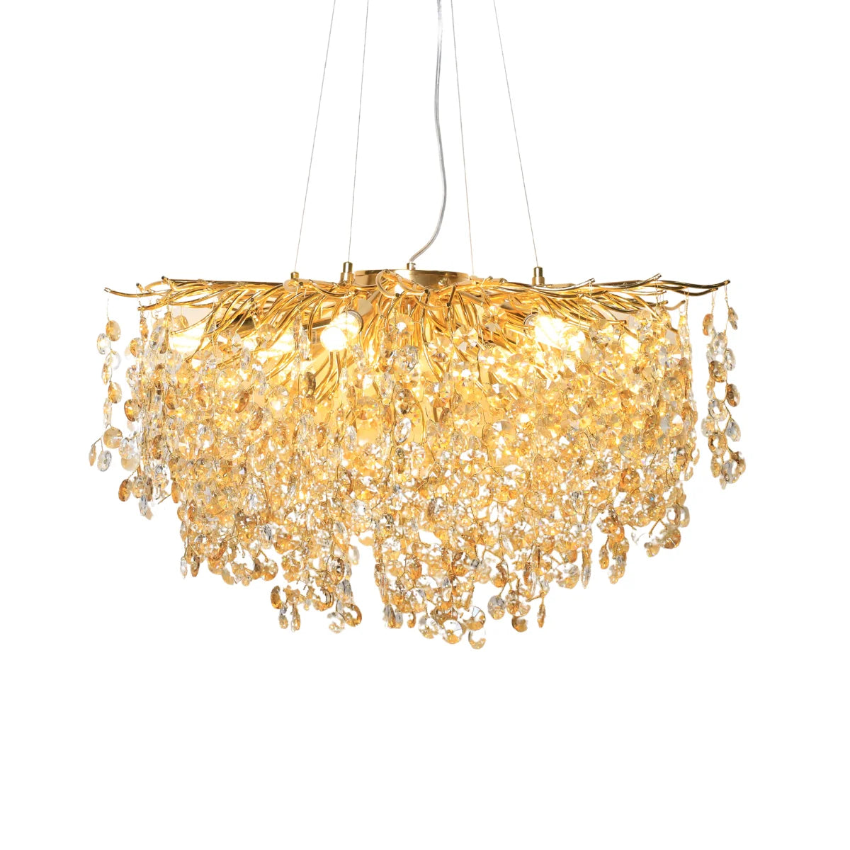 Hanglamp Reva – Kristal Goud – Ø85 cm – afbeelding 3
