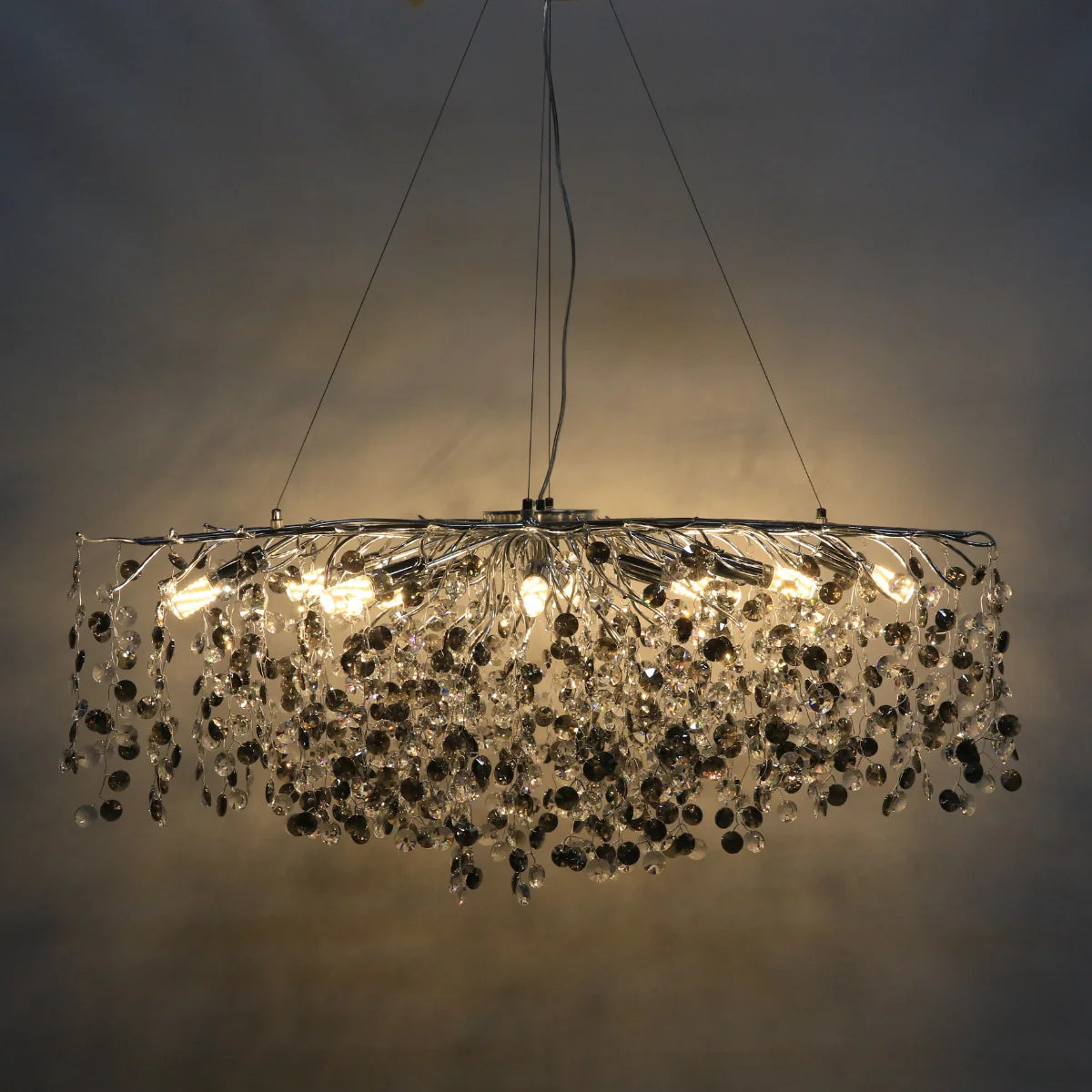Hanglamp Reva – Kristal Zilver – Eettafel 120 cm – afbeelding 5
