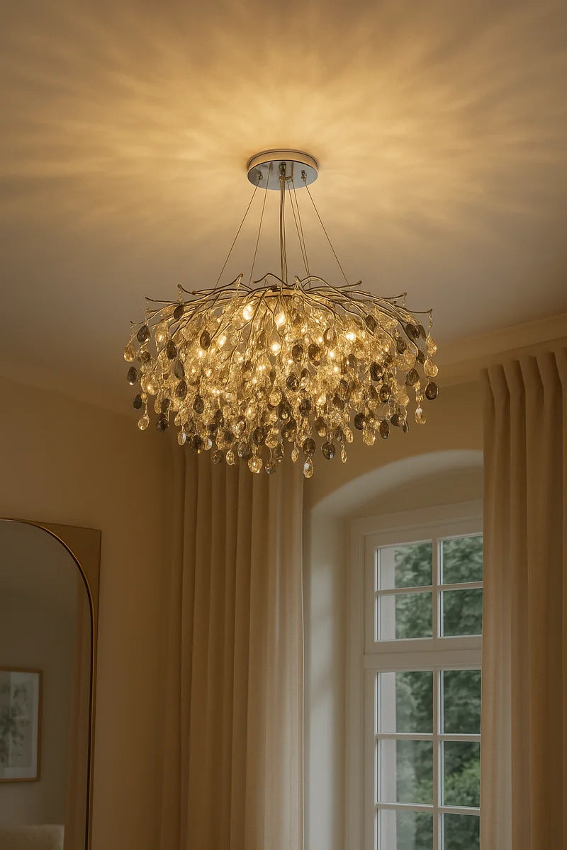Hanglamp Reva – Kristal Zilver – Ø85 cm