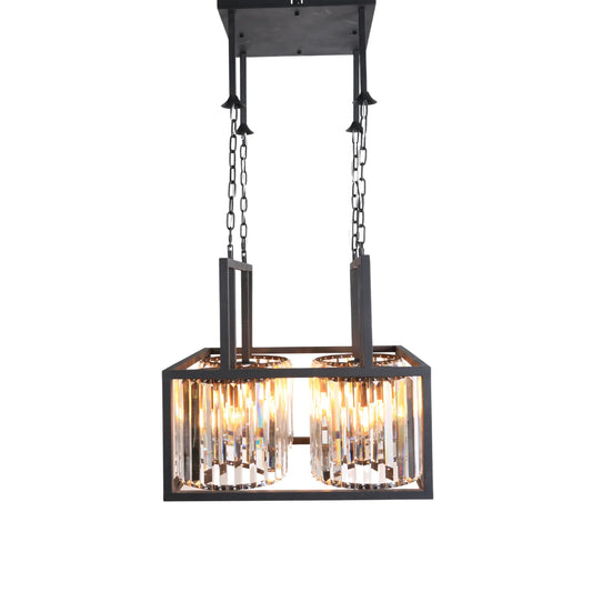 Hanglamp Rune – Kristal Zwart – 12 Lichtpunten