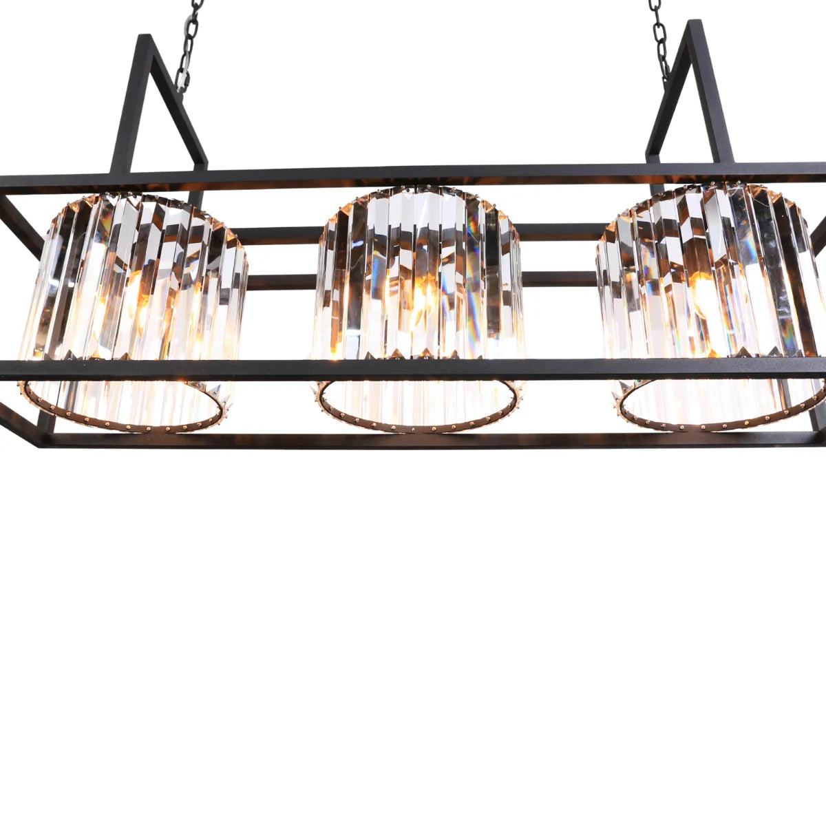 Hanglamp Rune – Kristal Zwart – 9 Lichtpunten – Eettafel – afbeelding 3