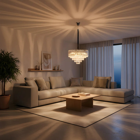 Hanglamp Selene – Kristal Chroom – Ø50 cm