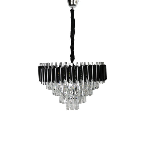 Hanglamp Selene – Kristal Chroom Zwart – Ø40 cm – afbeelding 2