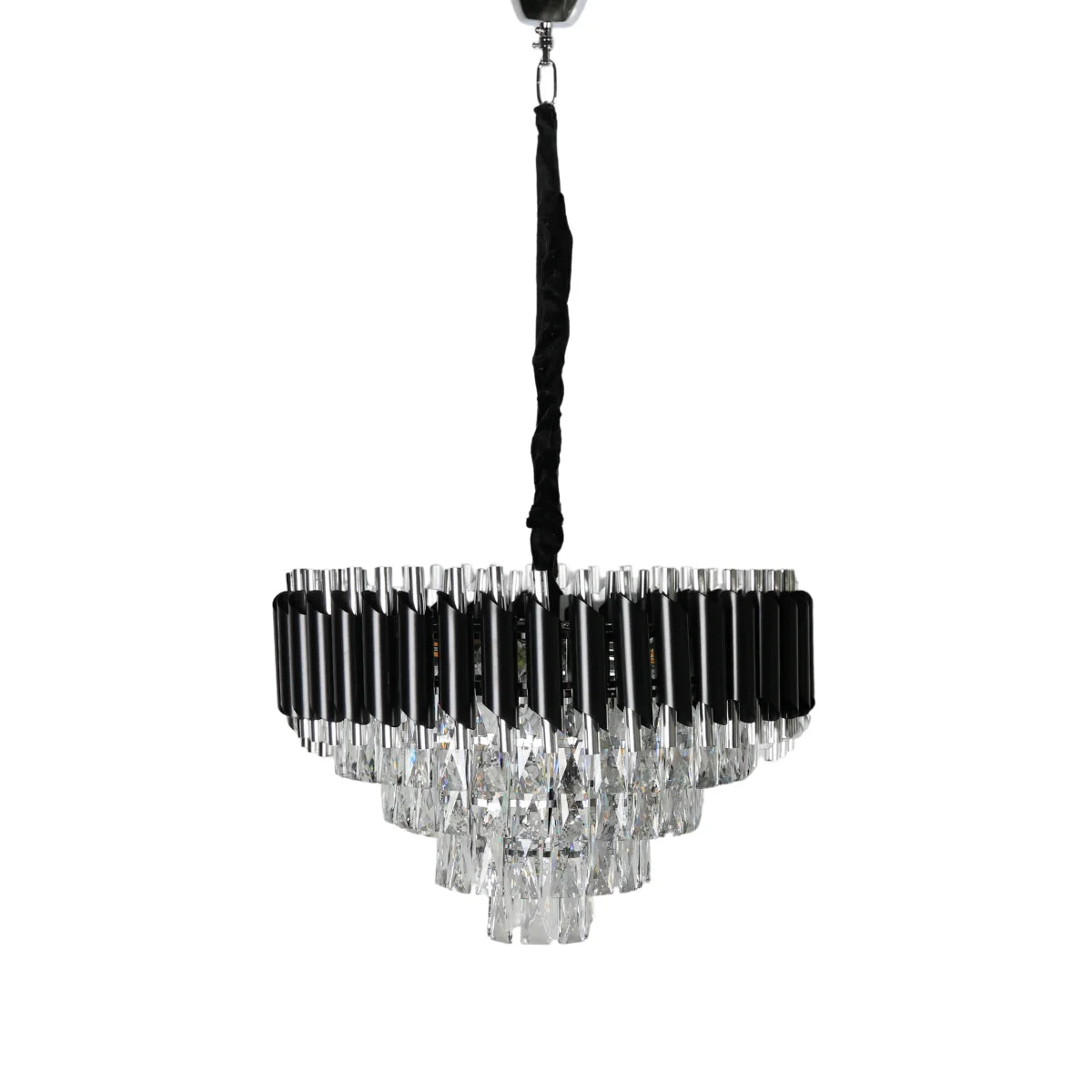 Hanglamp Selene – Kristal Chroom Zwart – Ø50 cm – afbeelding 3