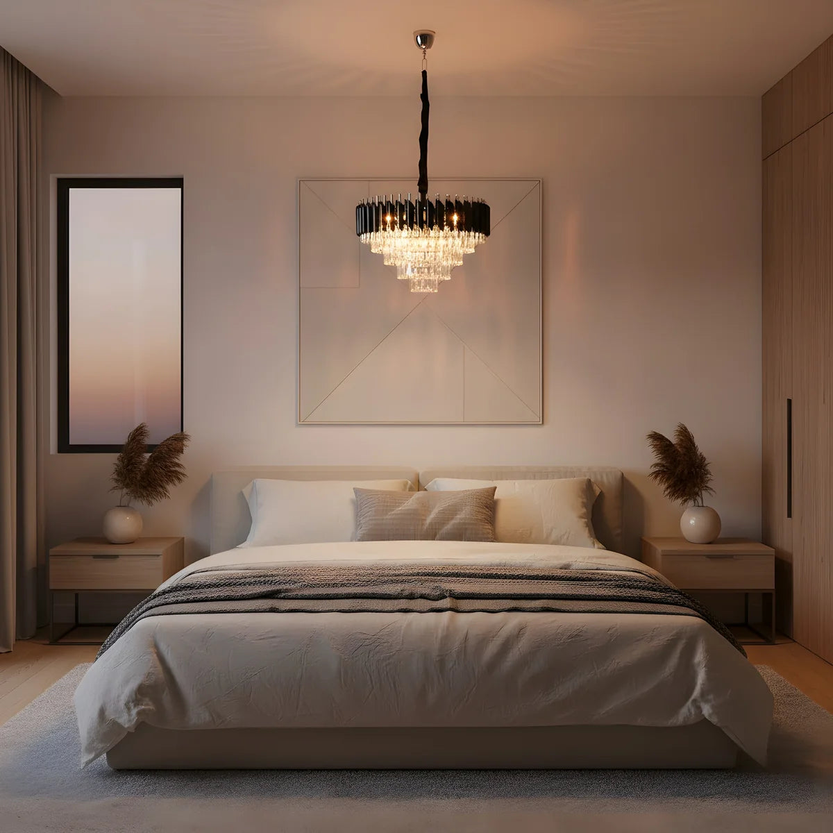 Hanglamp Selene – Kristal Chroom Zwart – Ø50 cm – afbeelding 4