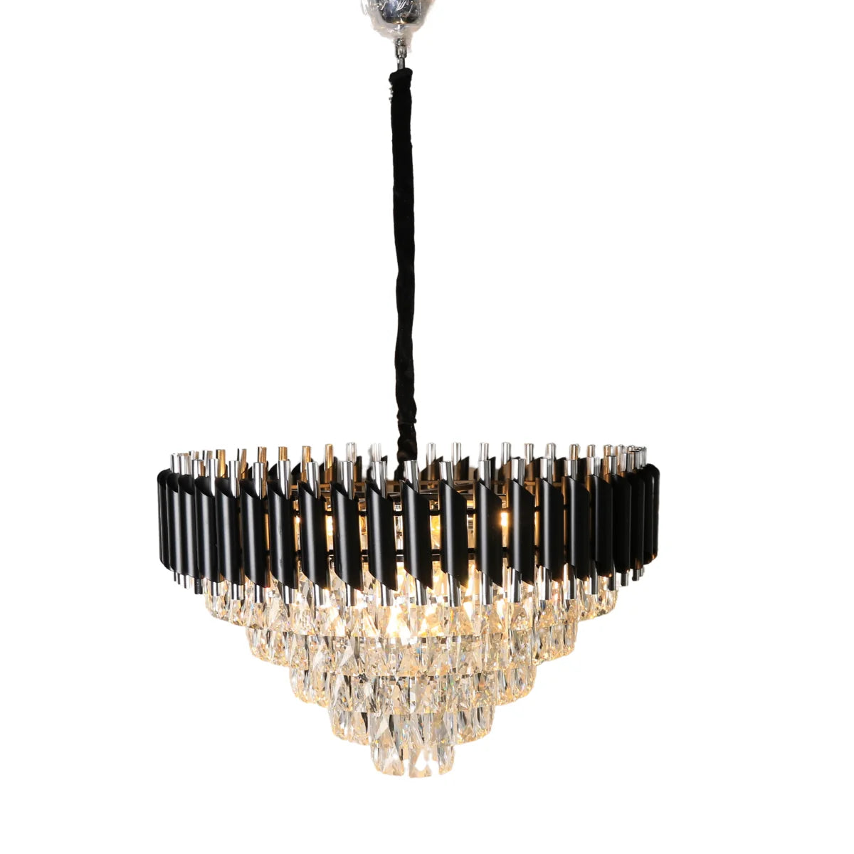 Hanglamp Selene – Kristal Chroom Zwart – Ø60 cm – afbeelding 2