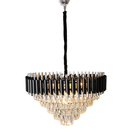 Hanglamp Selene – Kristal Chroom Zwart – Ø60 cm – afbeelding 2