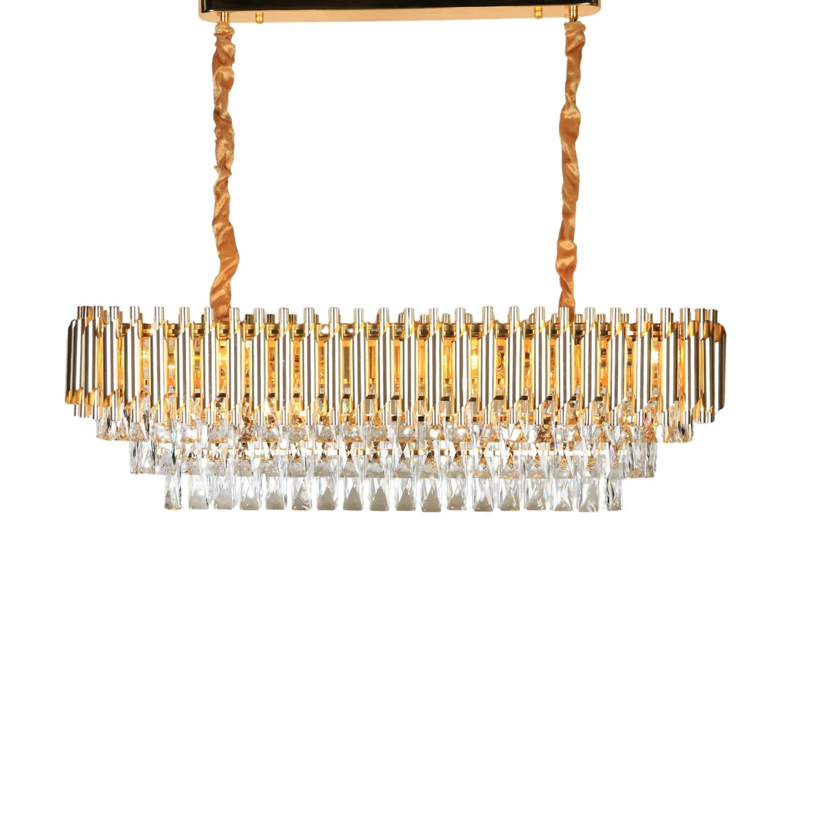 Hanglamp Selene – Kristal Goud – Eettafel 80 cm – afbeelding 2