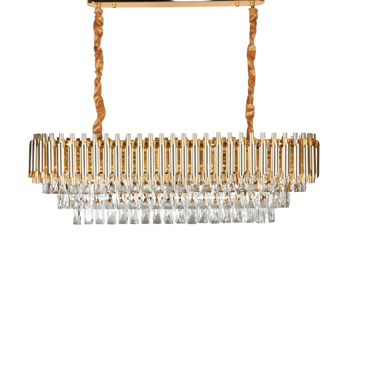 Hanglamp Selene – Kristal Goud – Eettafel 80 cm – afbeelding 4