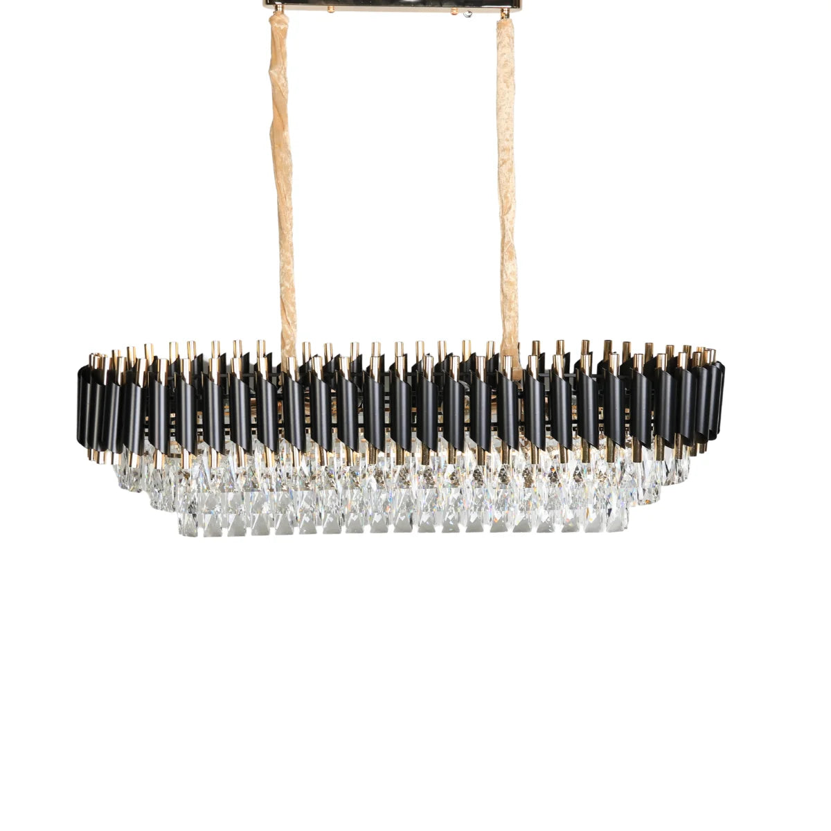 Hanglamp Selene – Kristal Zwart Goud – Eettafel 80 cm – afbeelding 3