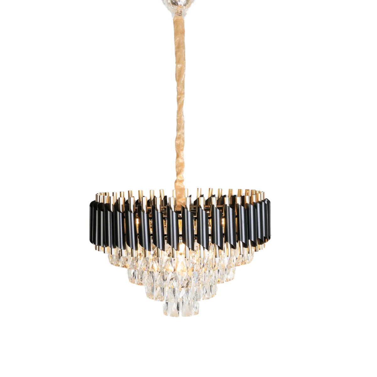 Hanglamp Selene – Kristal Zwart Goud – Ø50 cm – afbeelding 2