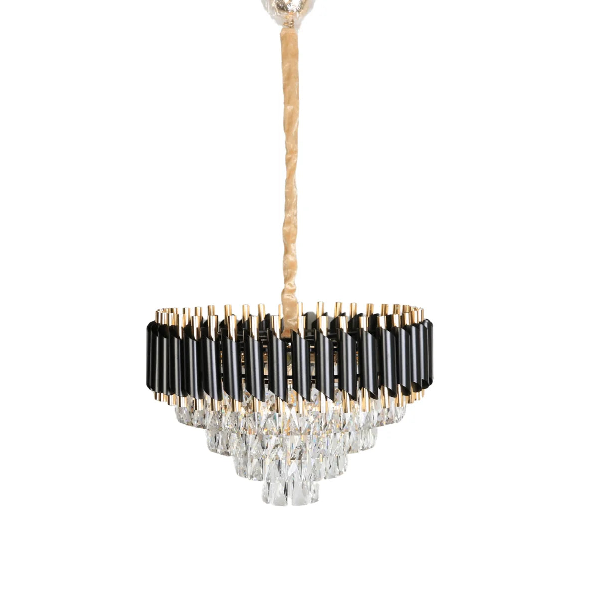 Hanglamp Selene – Kristal Zwart Goud – Ø50 cm – afbeelding 3