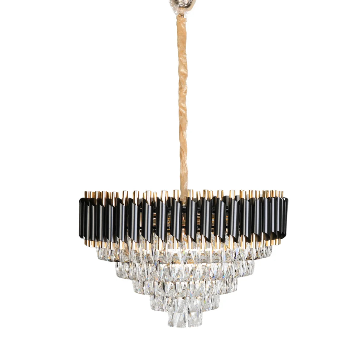 Hanglamp Selene – Kristal Zwart Goud – Ø60 cm – afbeelding 3