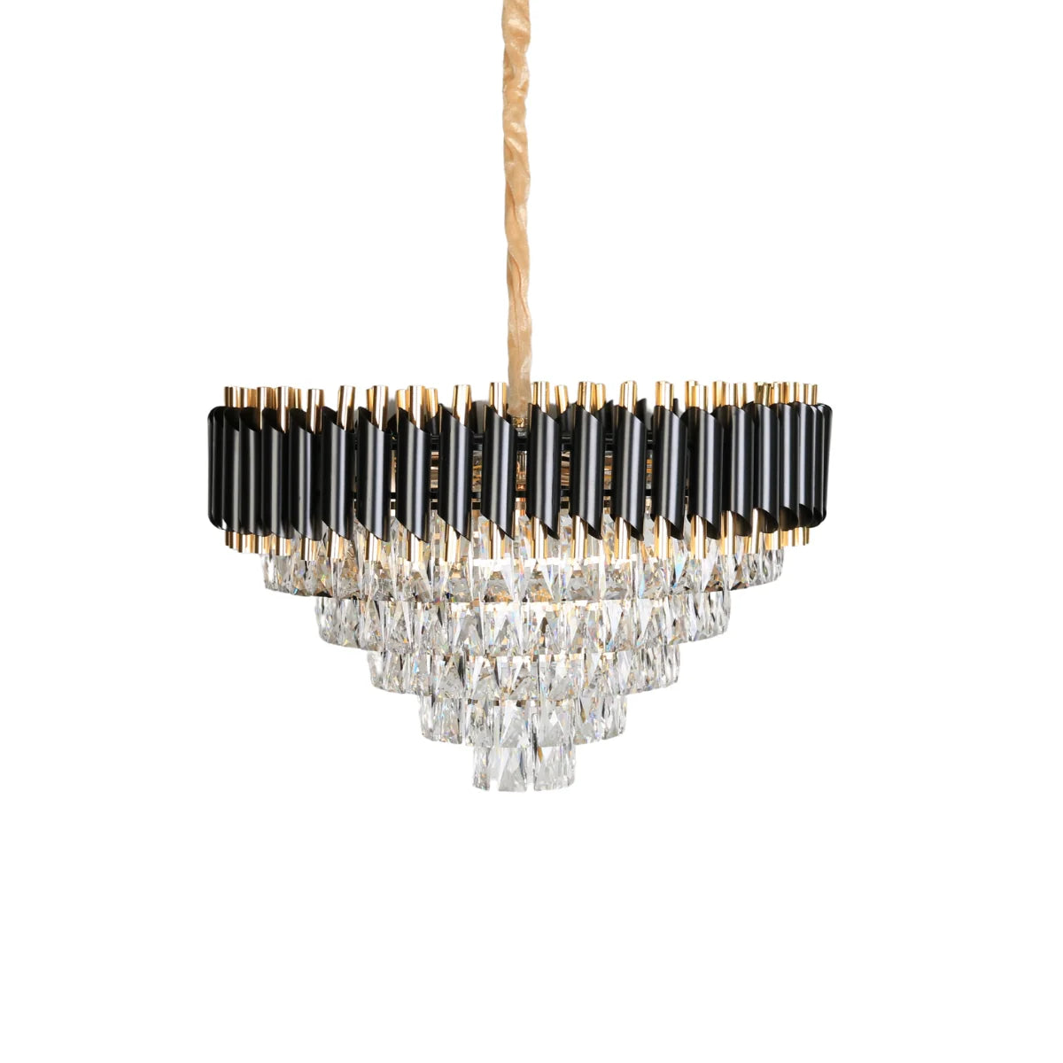 Hanglamp Selene – Kristal Zwart Goud – Ø60 cm – afbeelding 5