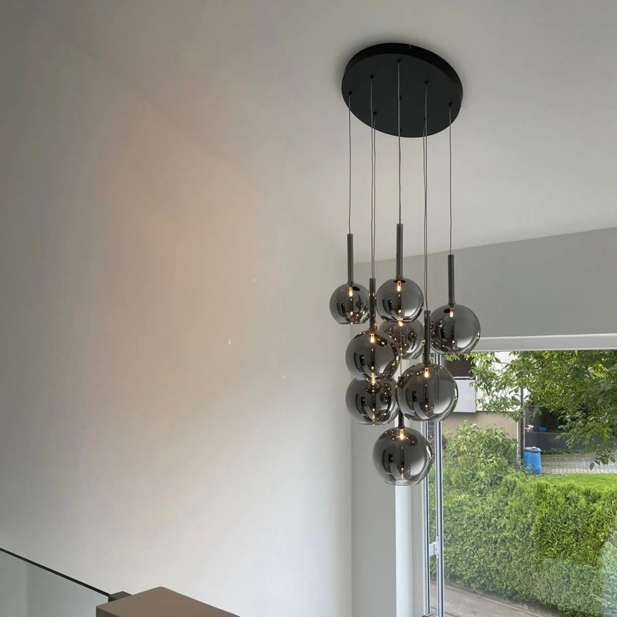 Hanglamp Seto – 9 Lichtpunten – Smoke Glas – afbeelding 4