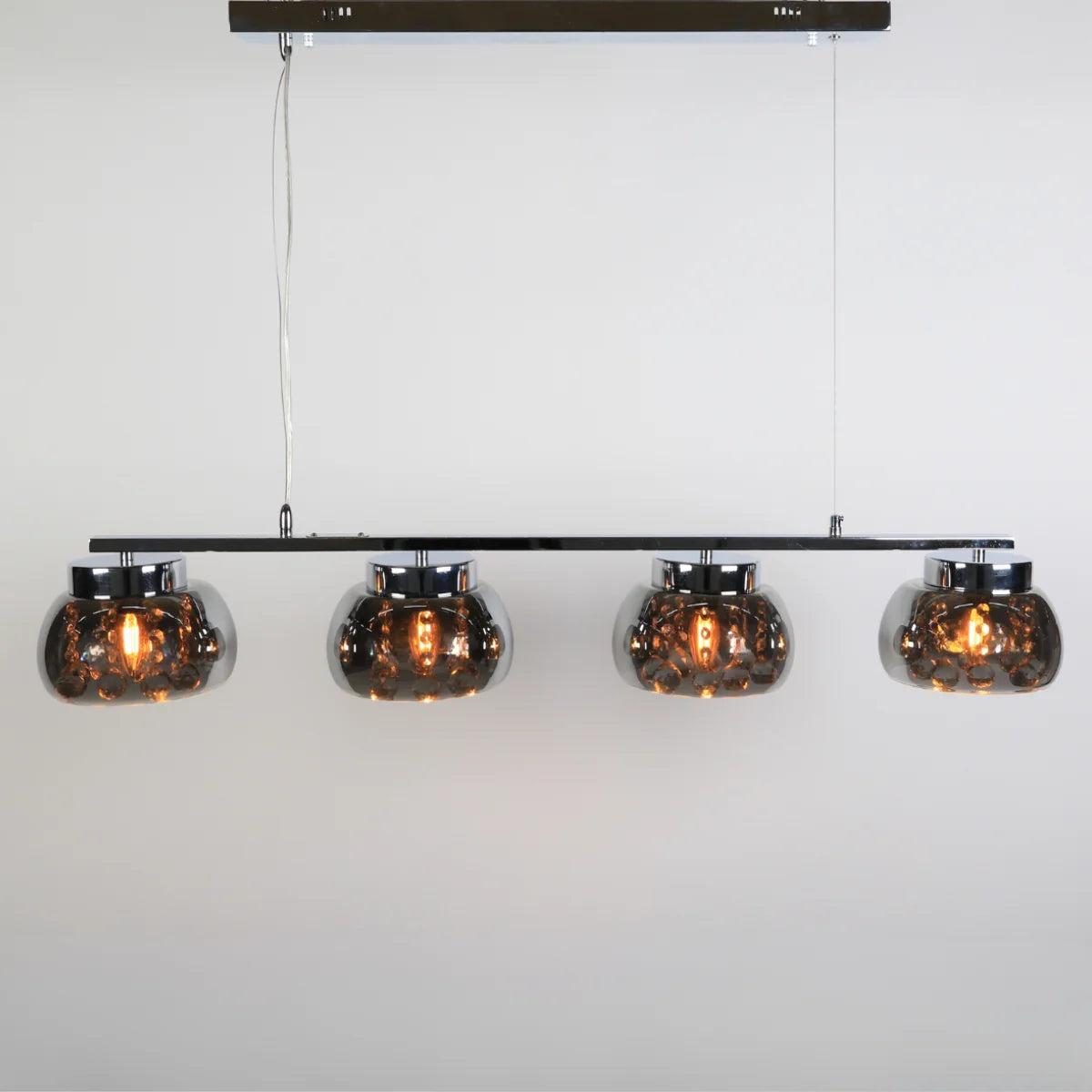 Hanglamp Subra – Smoke Glas Kristal – Eettafel 100 cm – afbeelding 3