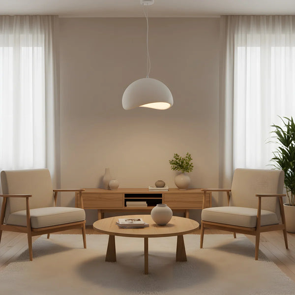 Hanglamp Sumac – Brons – Wit – Ø40 cm