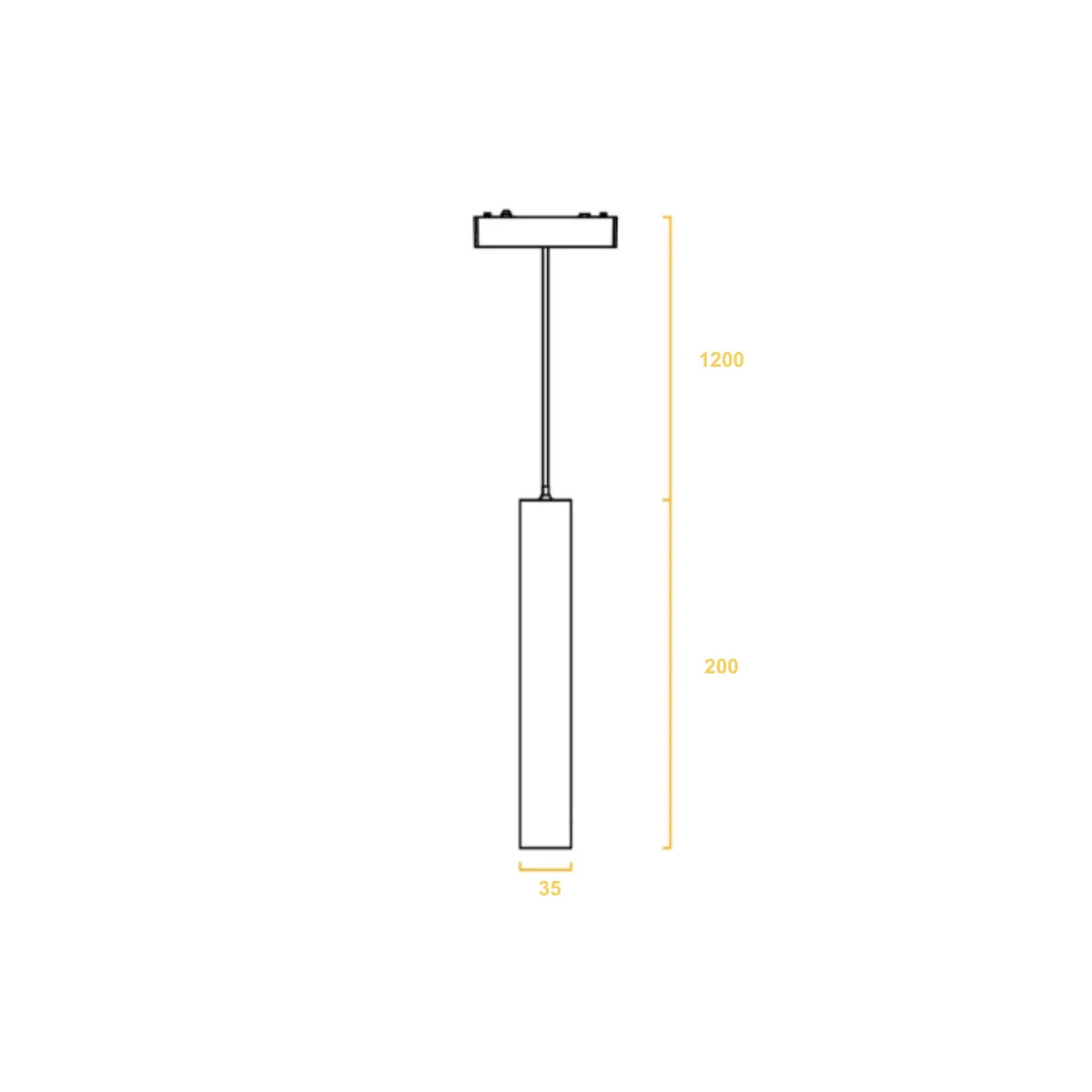 Hanglamp Tule – LED – Zwart – Magnetisch – afbeelding 2